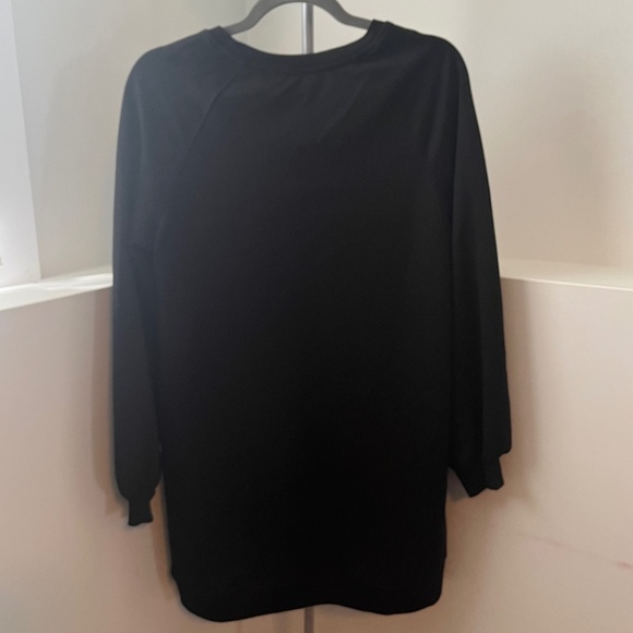 Ricki's -  Black Sweatshirt Dress w balloon detail at wrists - Picture 3 of 3